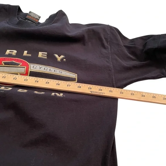 Harley-Davidson Black Short Sleeve Tee with Iconic Logo-From Nice,France-Large - Picture 8 of 8